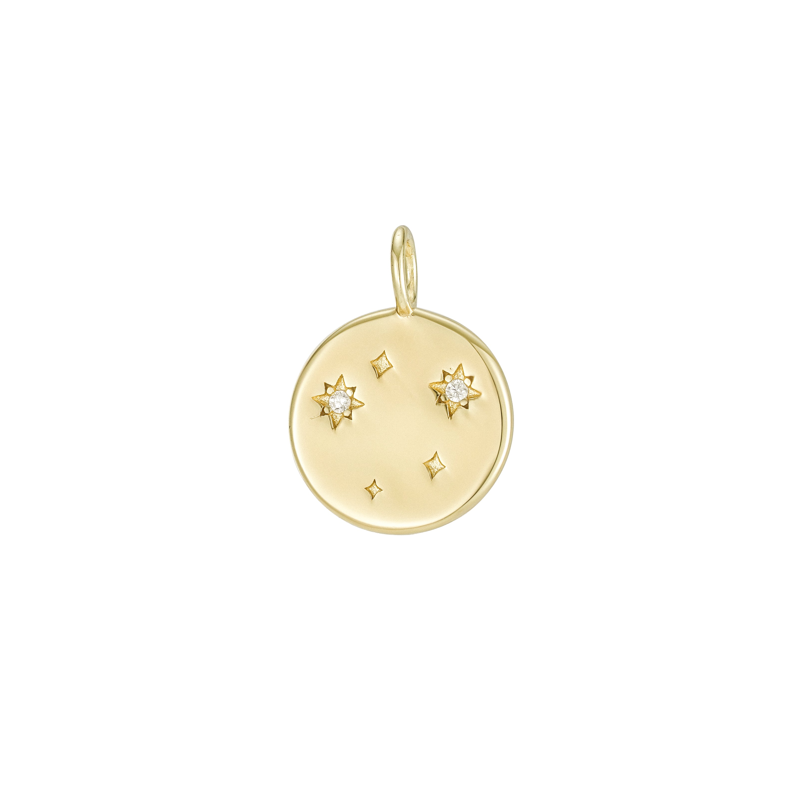 Gold Zodiac Constellation Pendant