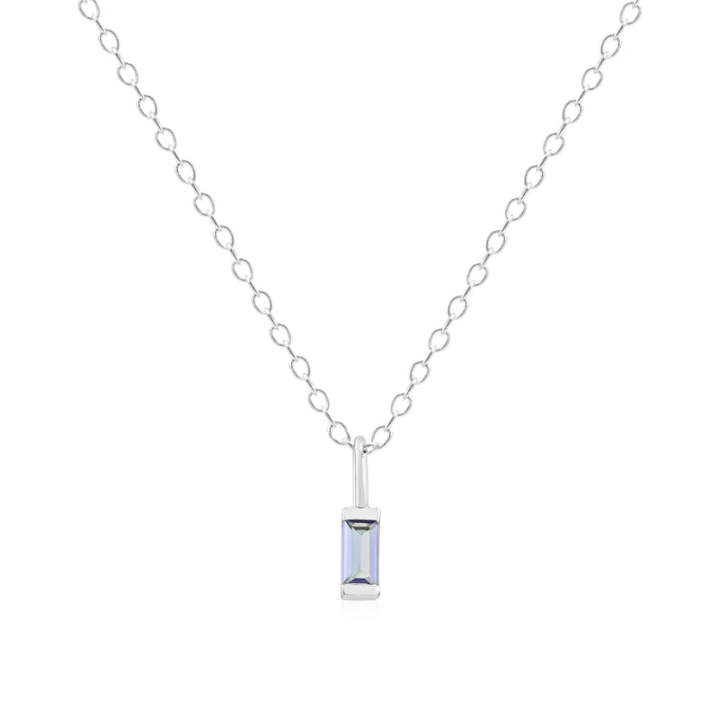 February Birthstone Necklace - silver