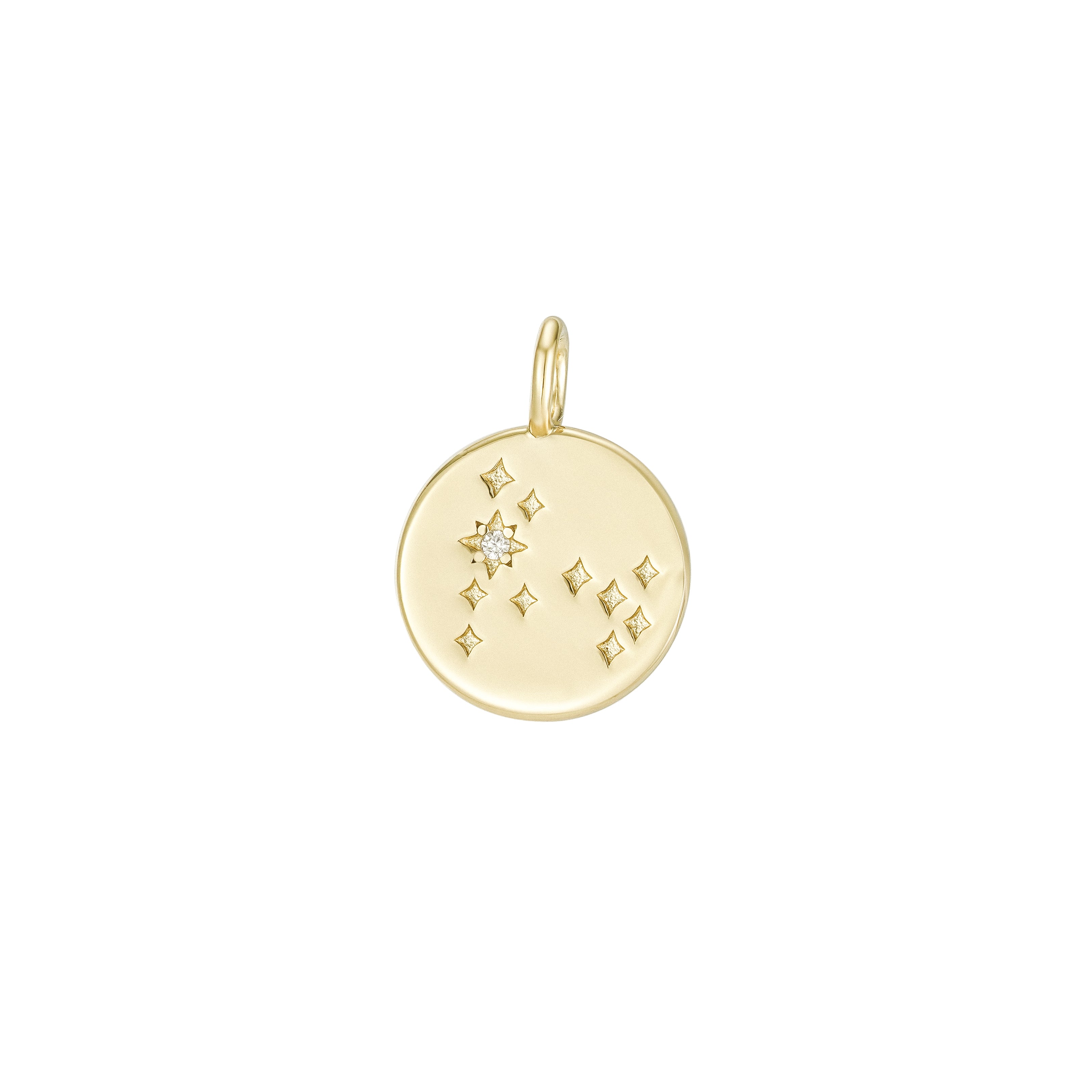 Gold Zodiac Constellation Pendant