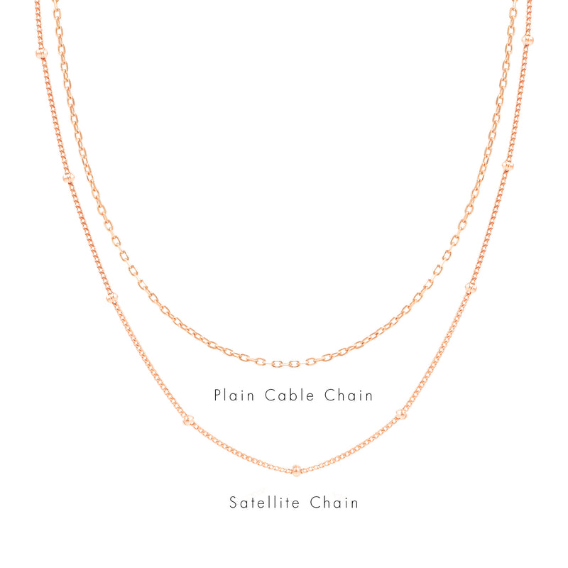 September Birthstone Necklace - rose gold