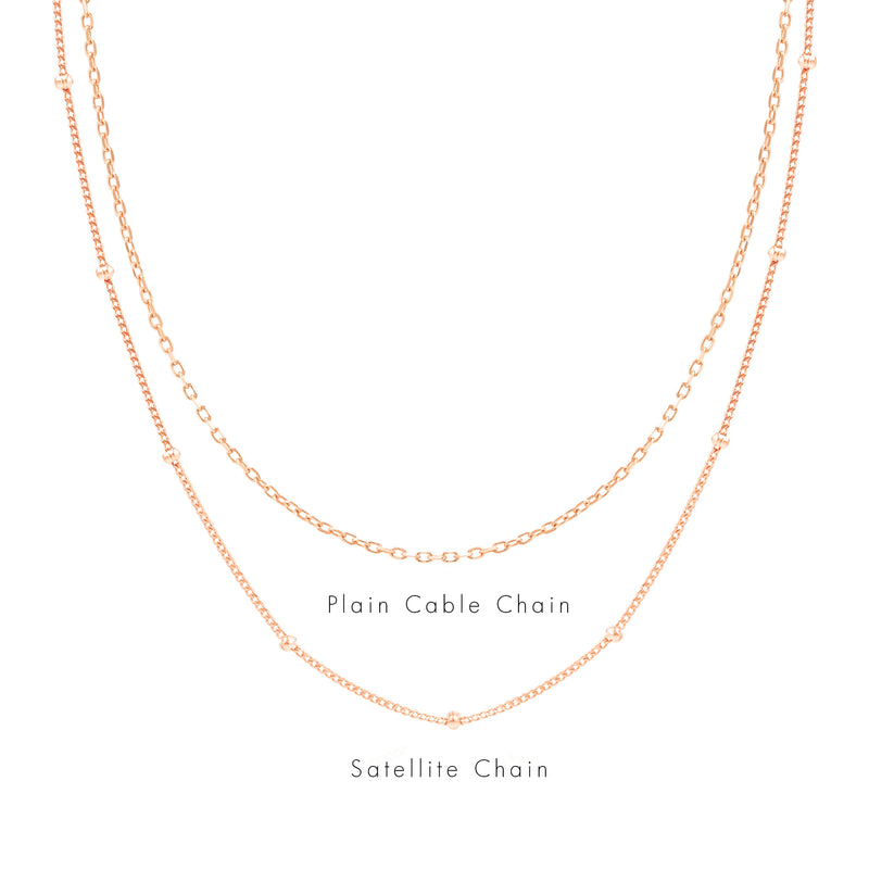 October Birthstone Necklace - rose gold