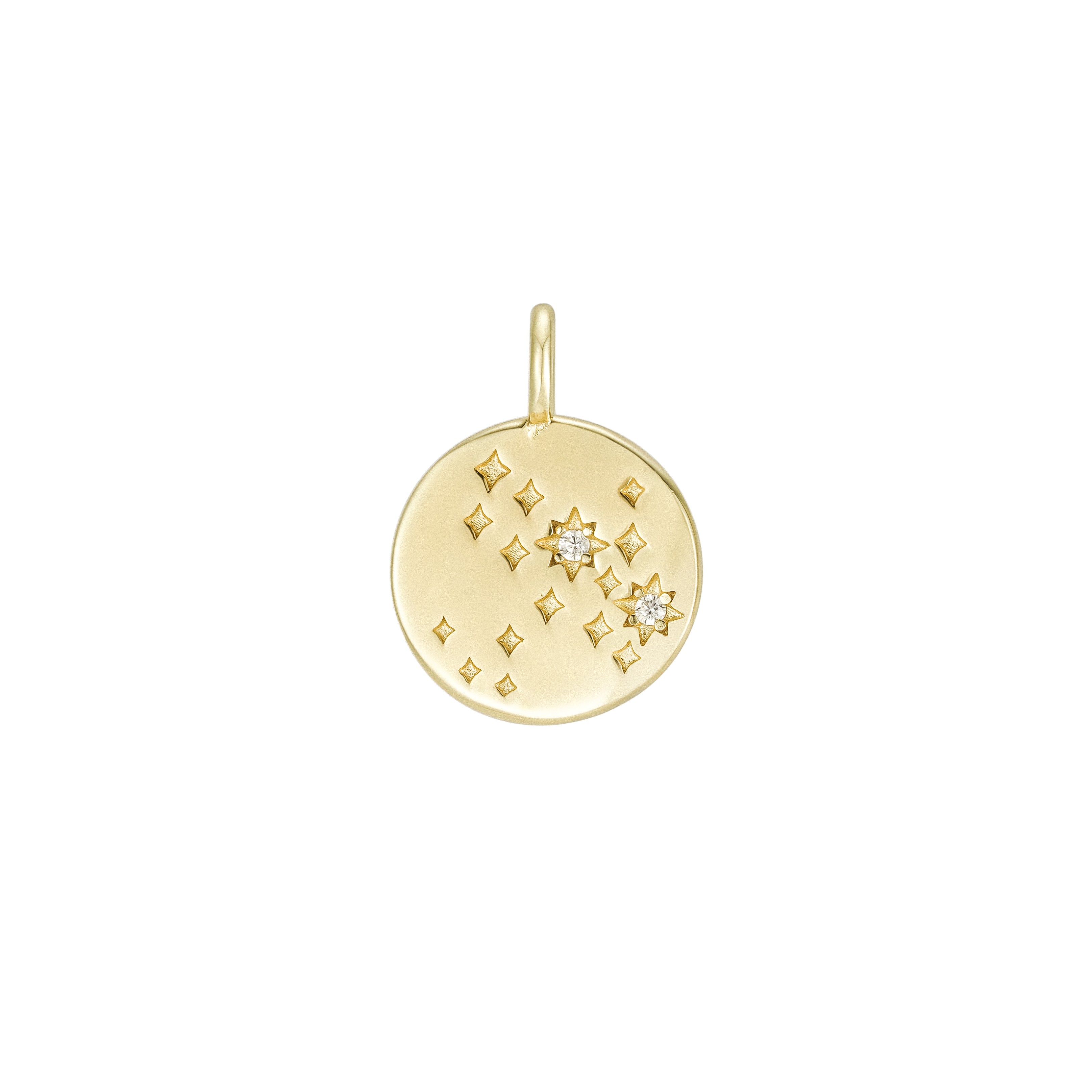 Gold Zodiac Constellation Pendant