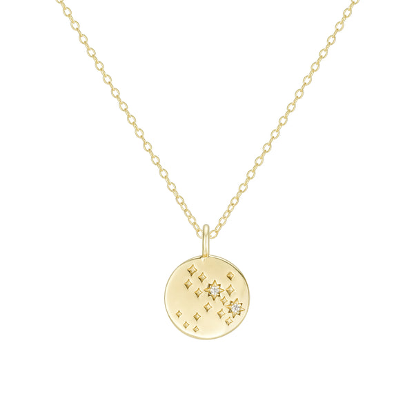 Gold Sagittarius Zodiac Constellation Necklace