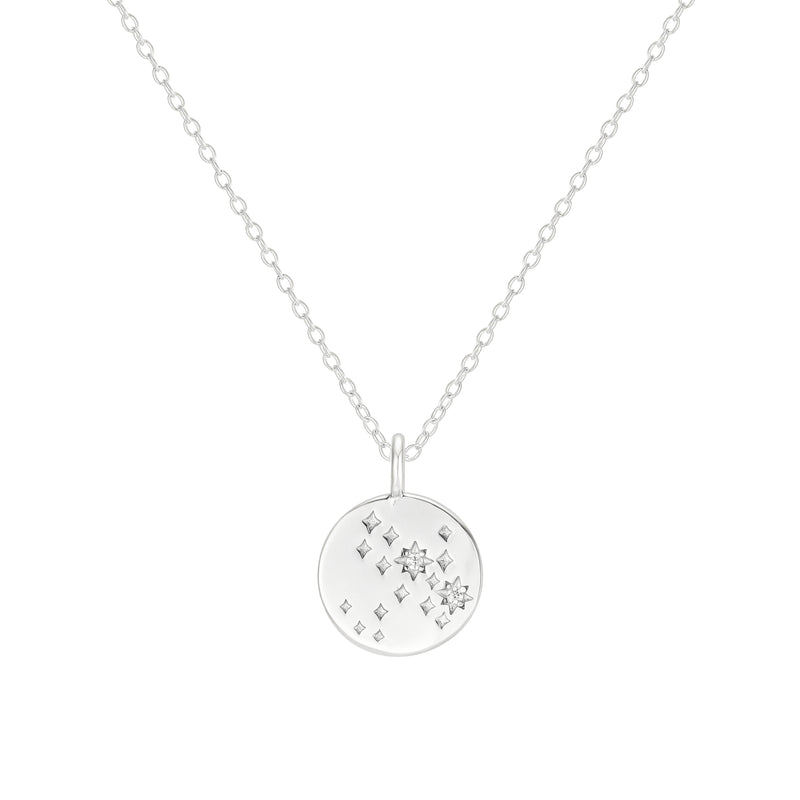 Silver Sagittarius Zodiac Constellation Necklace