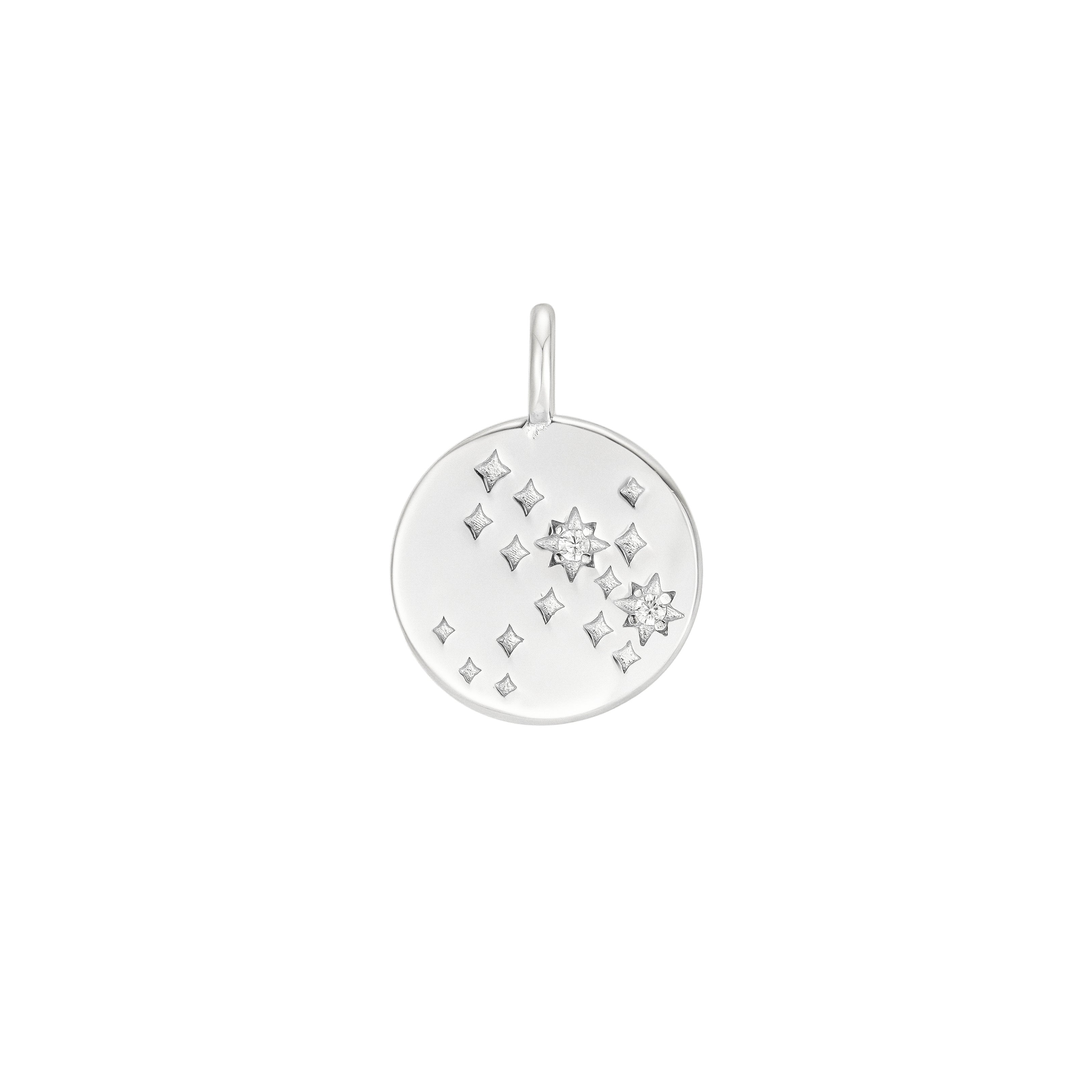 Silver Zodiac Constellation Pendant