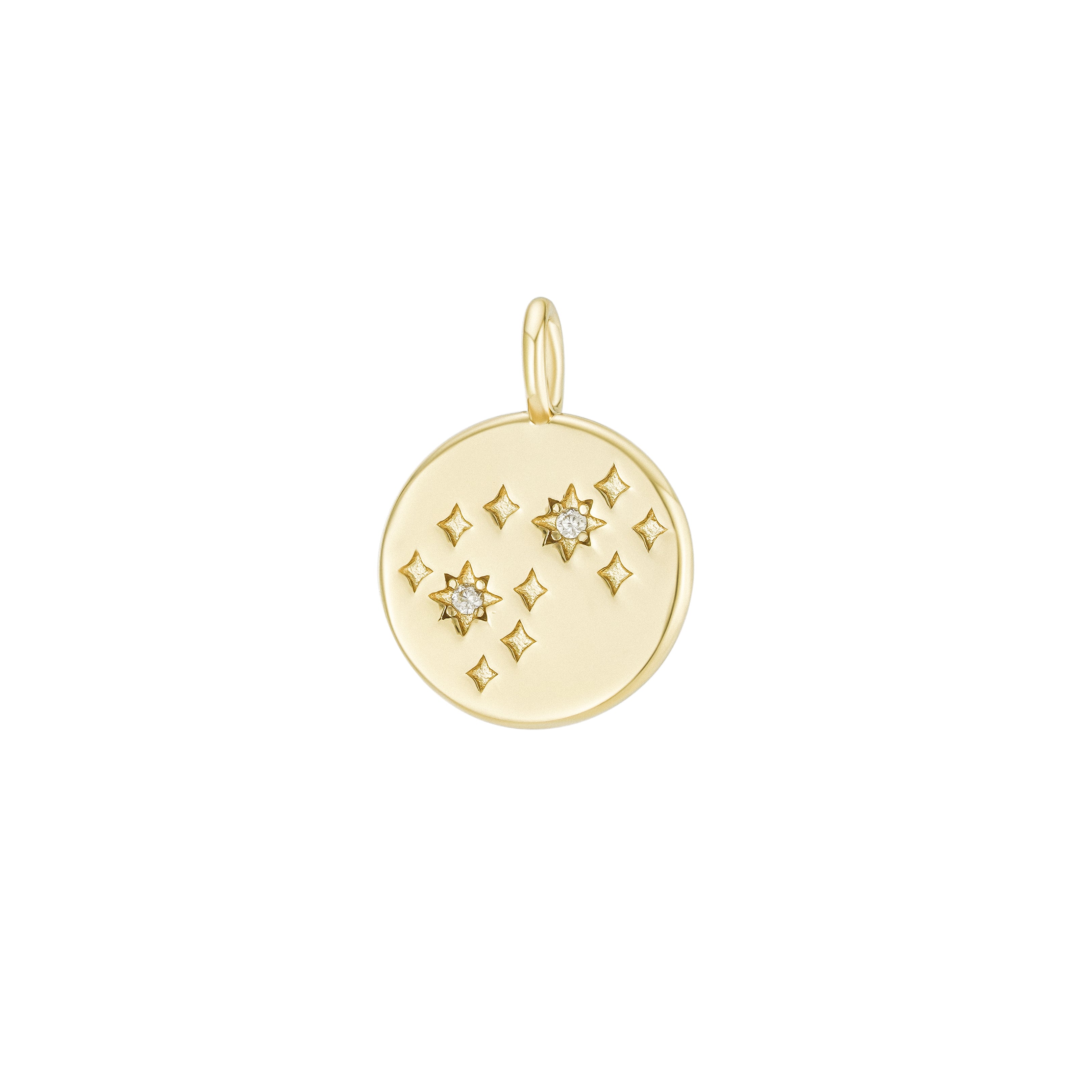 Gold Zodiac Constellation Pendant