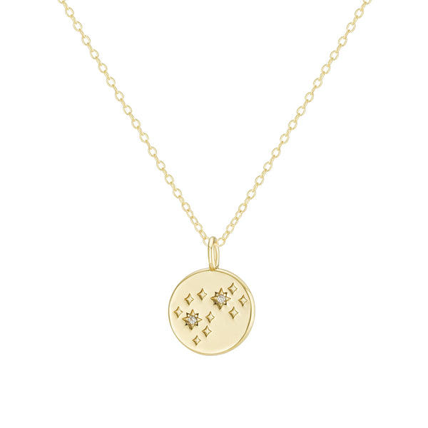 Gold Scorpio Zodiac Constellation Necklace
