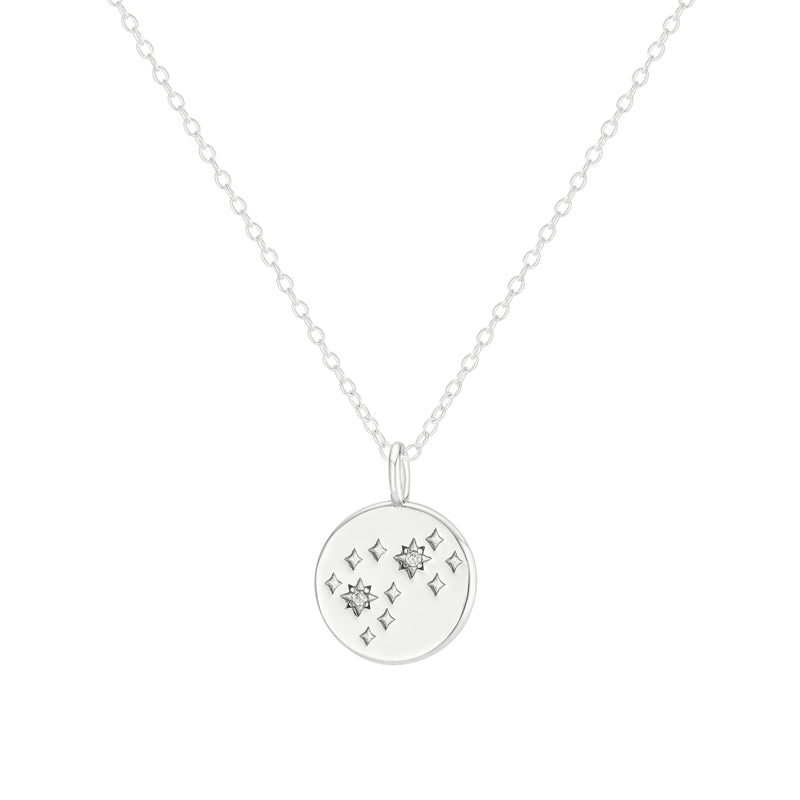 Silver Scorpio Zodiac Constellation Necklace