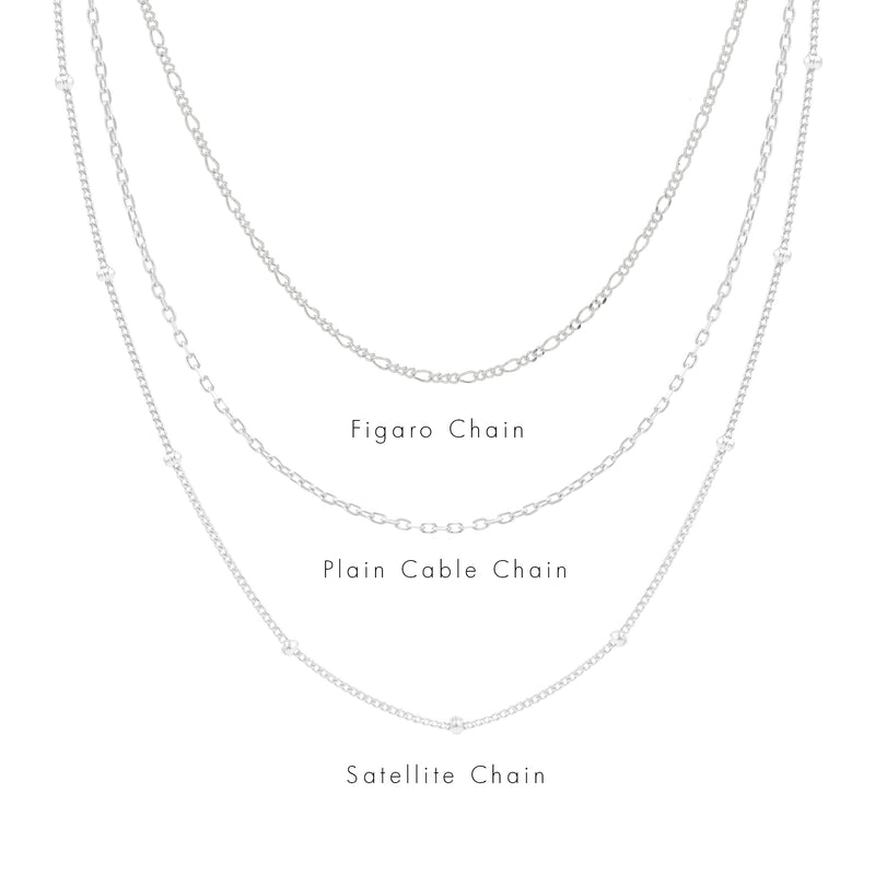 March Birthstone Necklace - silver