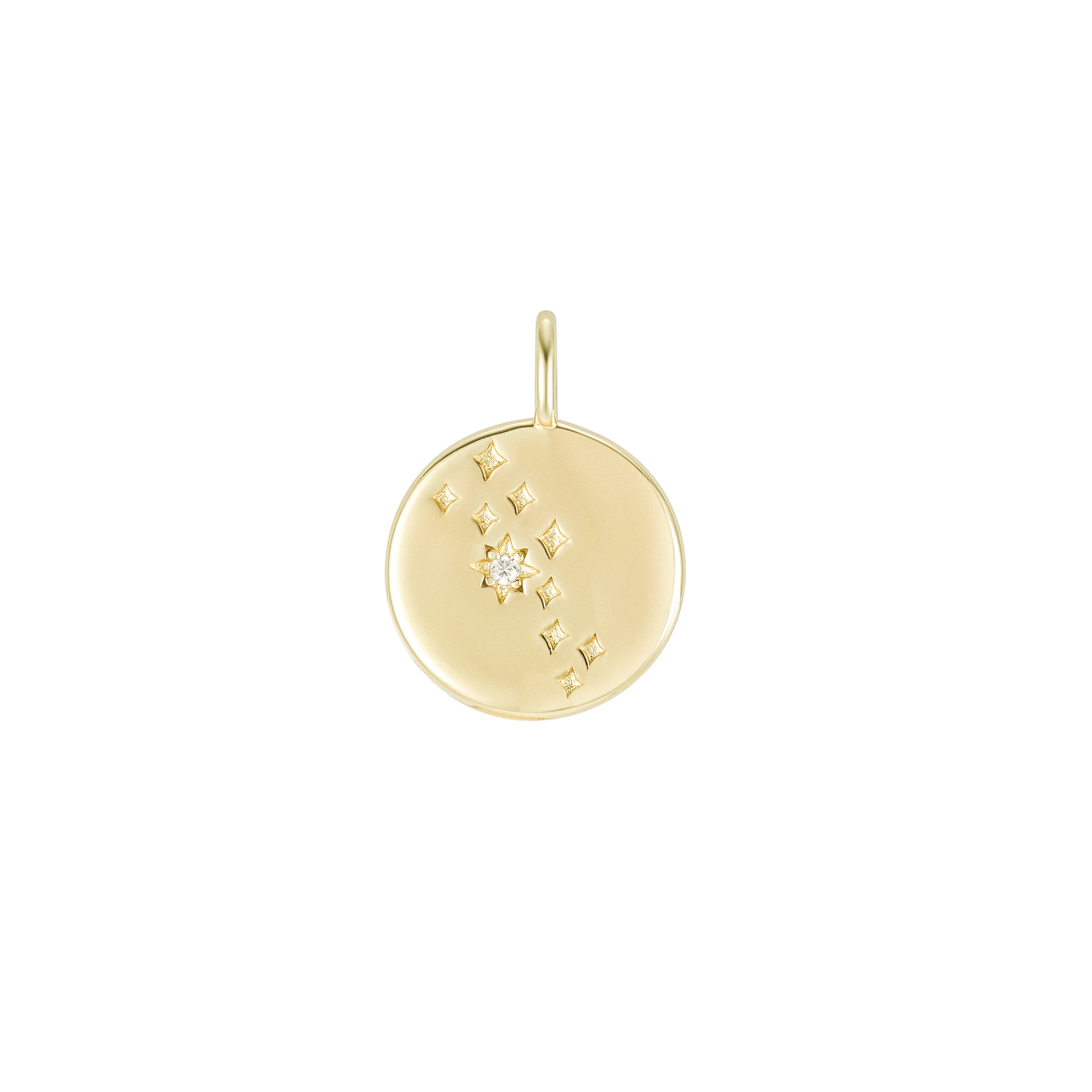 Gold Zodiac Constellation Pendant