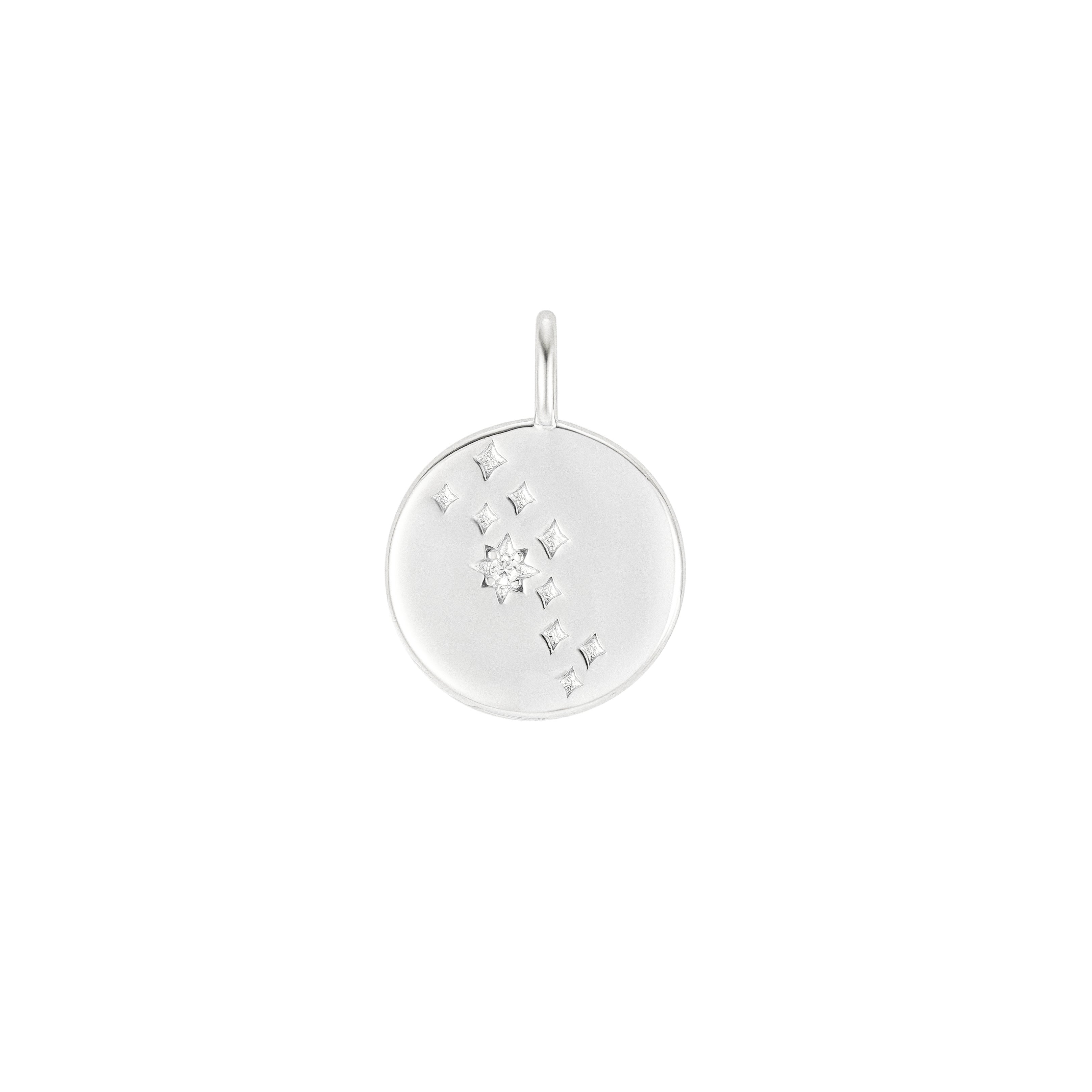 Silver Zodiac Constellation Pendant