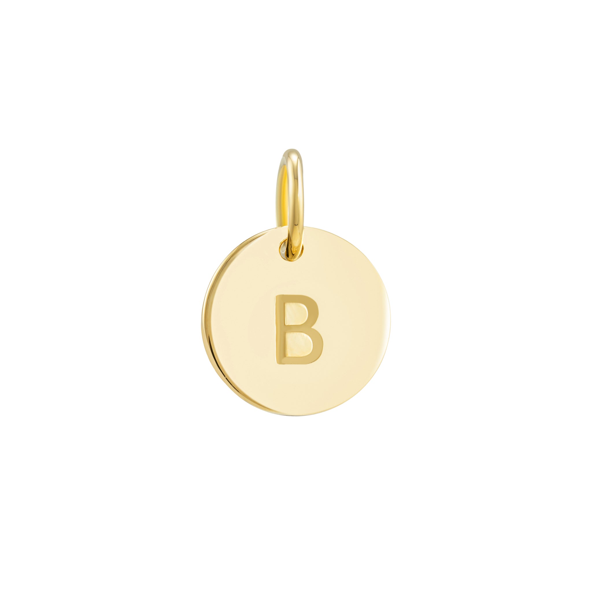 Gold Initial Disc Pendant