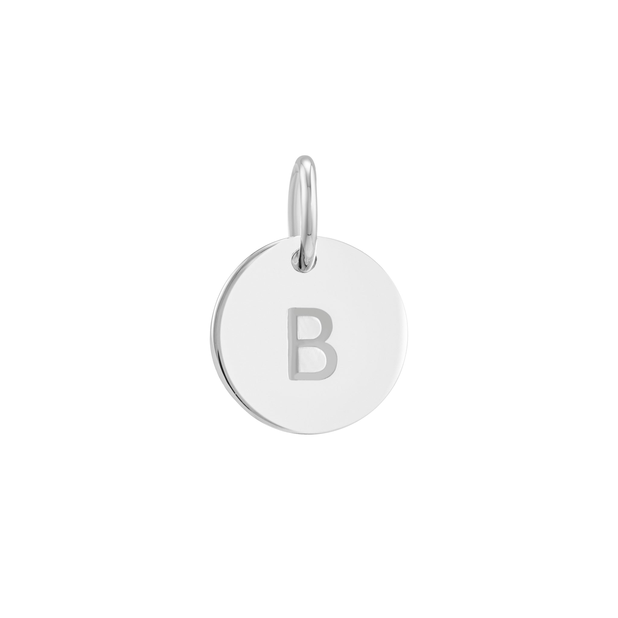 Silver Initial Disc Pendant