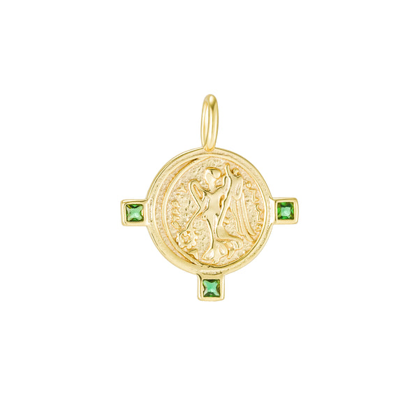 Greek Goddess Coin Pendant