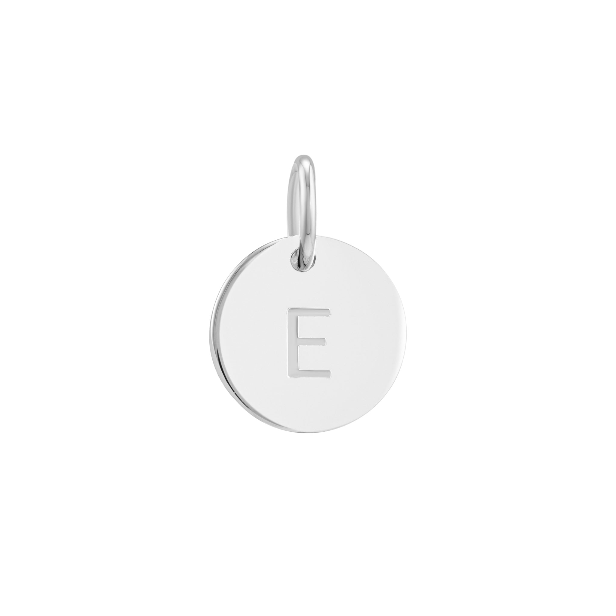 Silver Initial Disc Pendant