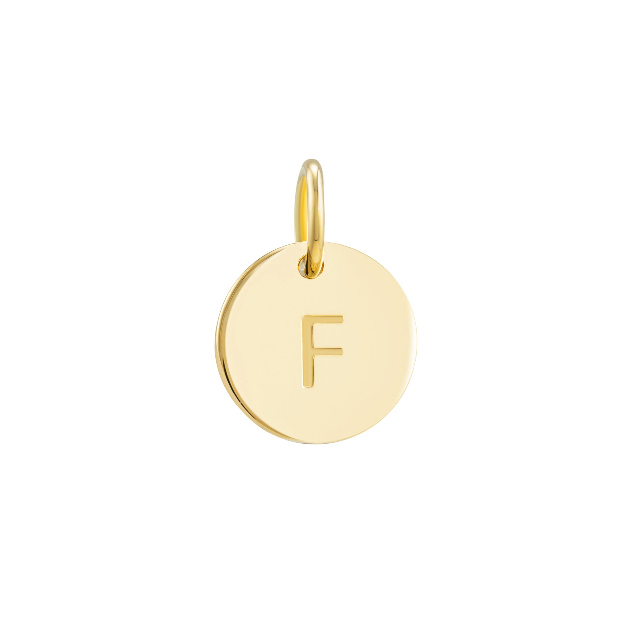 Gold Initial Disc Pendant