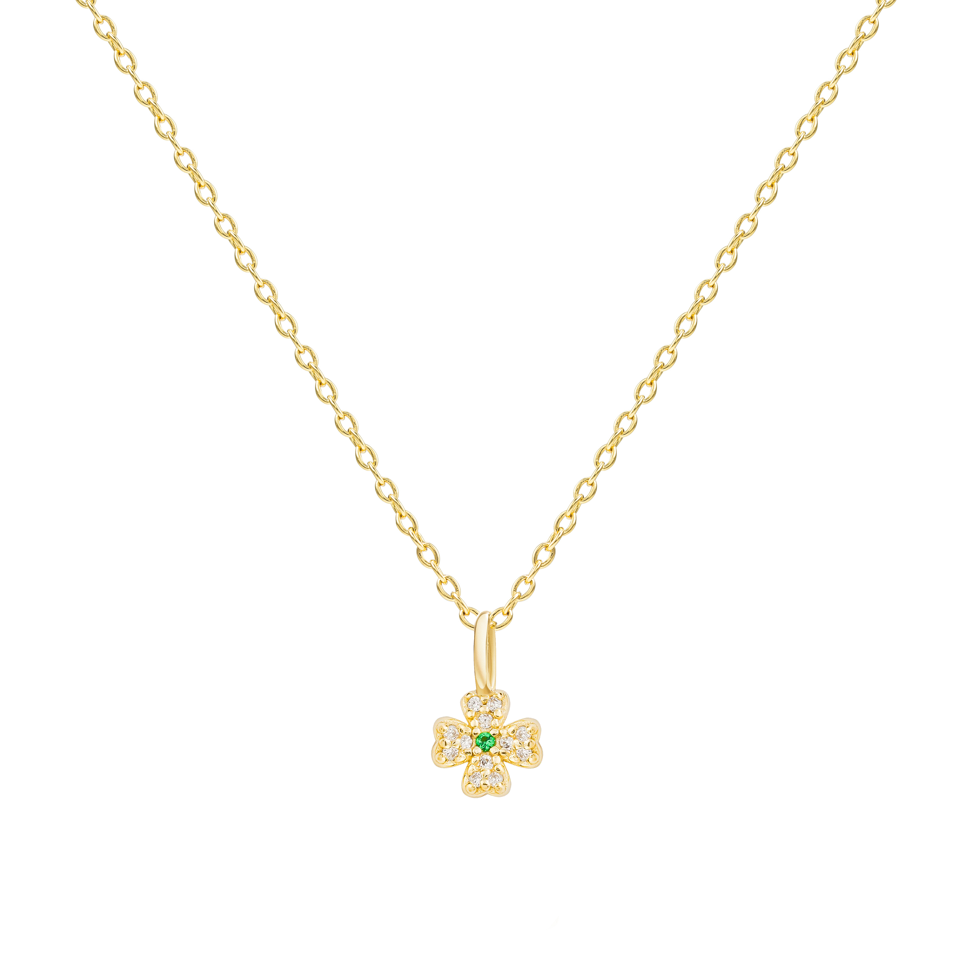 Gold Four Leaf Clover Necklace