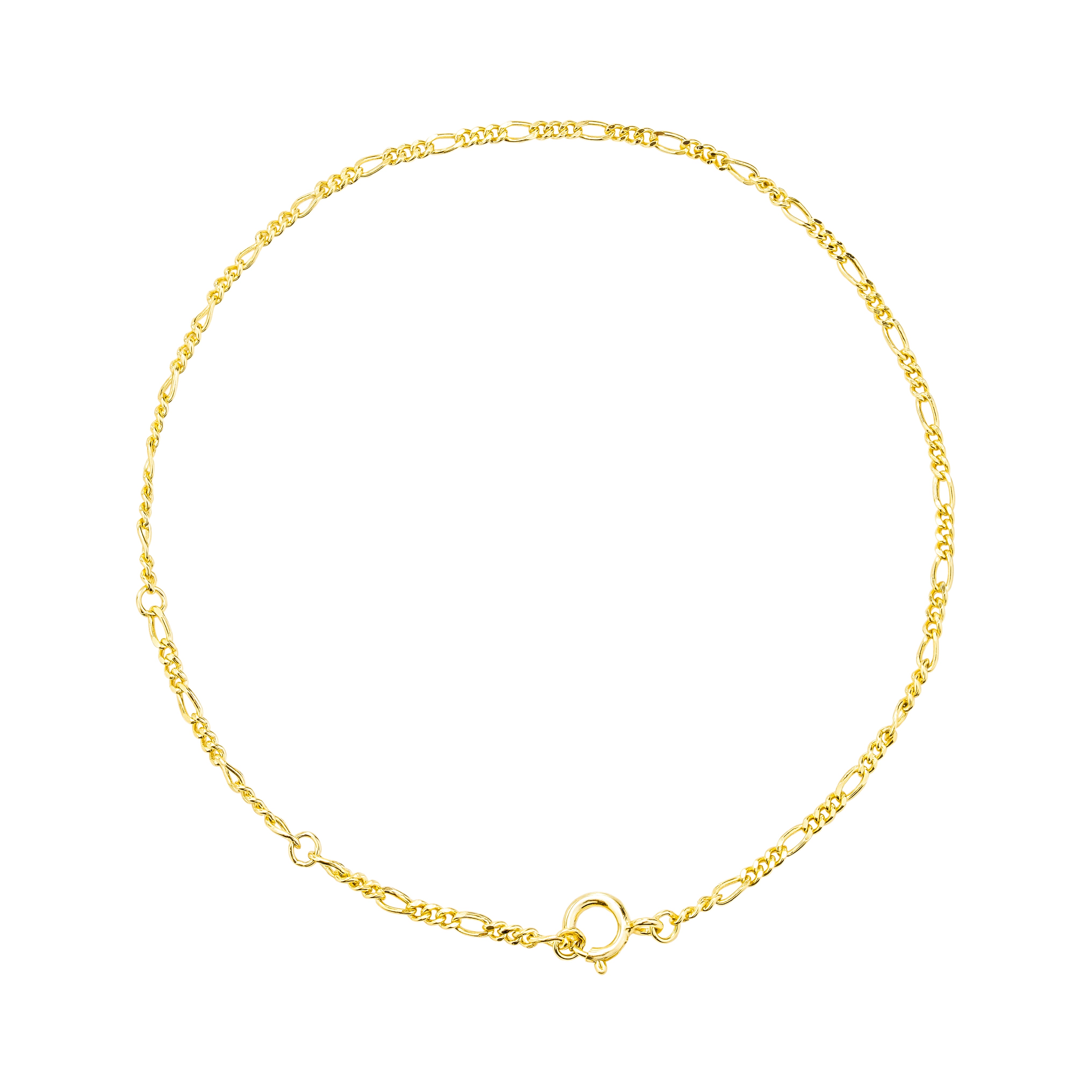 Gold Figaro Chain Bracelet