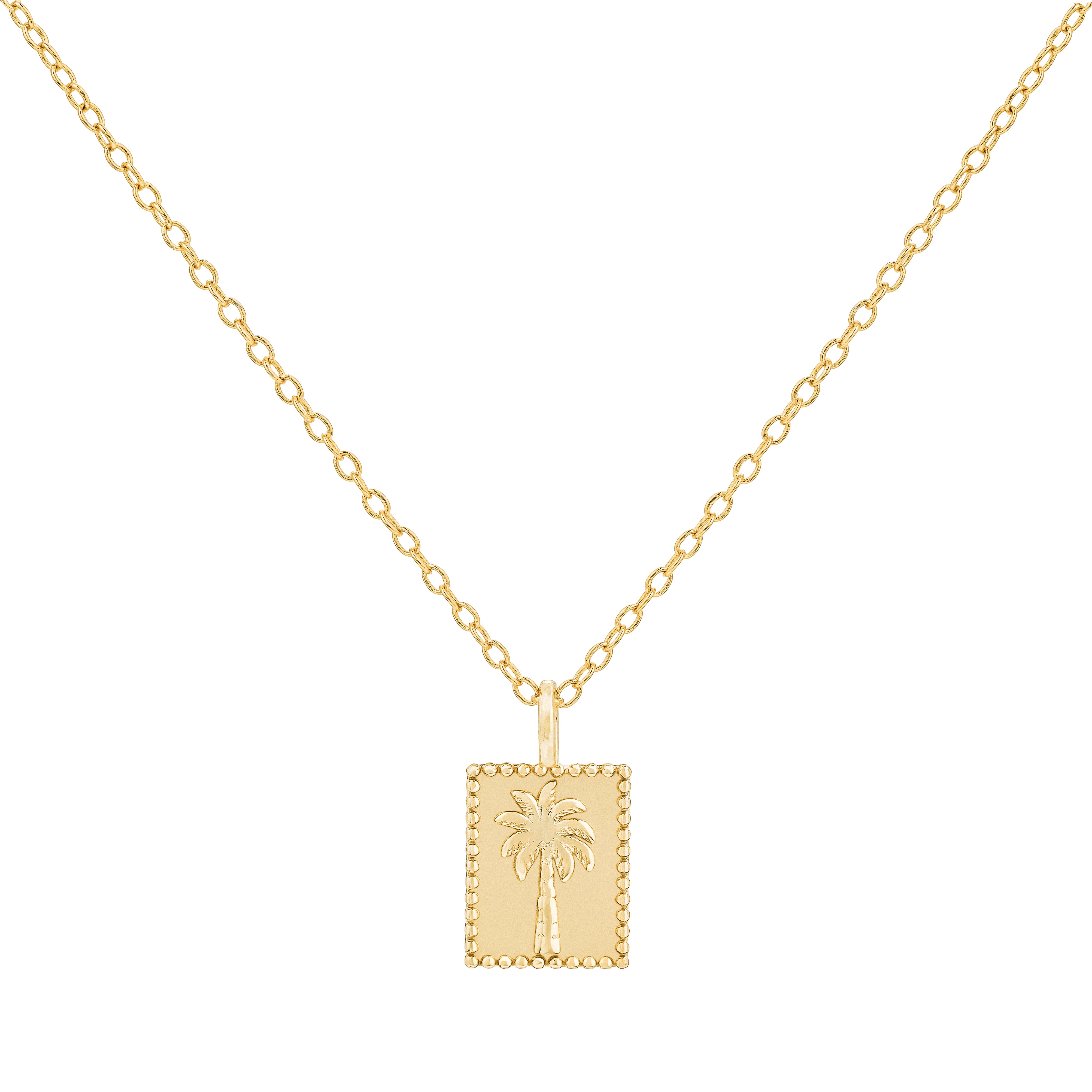 Gold Palm Tree Necklace