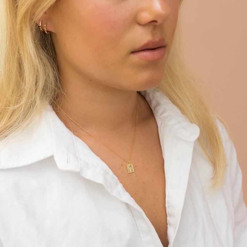 Rose gold best sale palm tree necklace