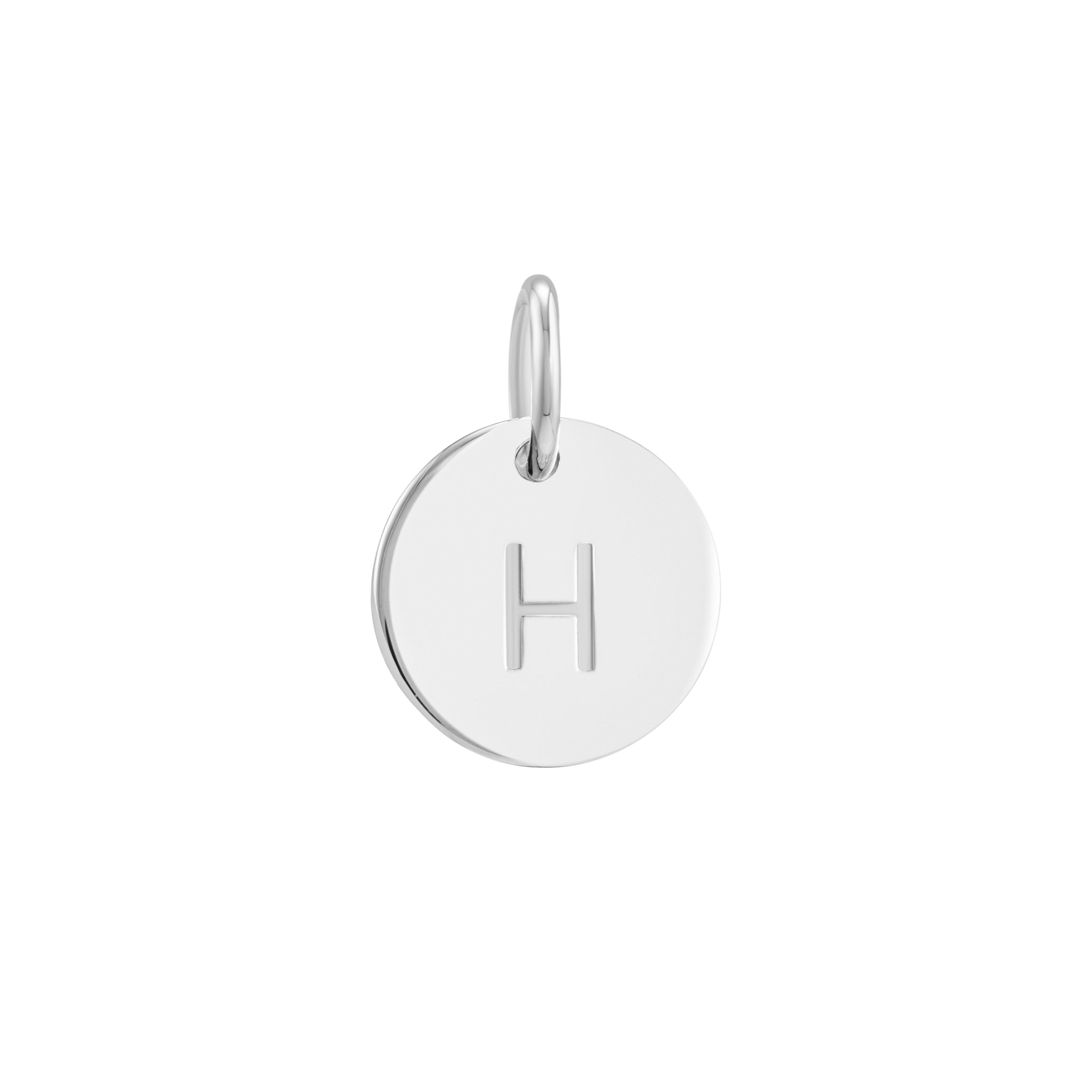 Silver Initial Disc Pendant