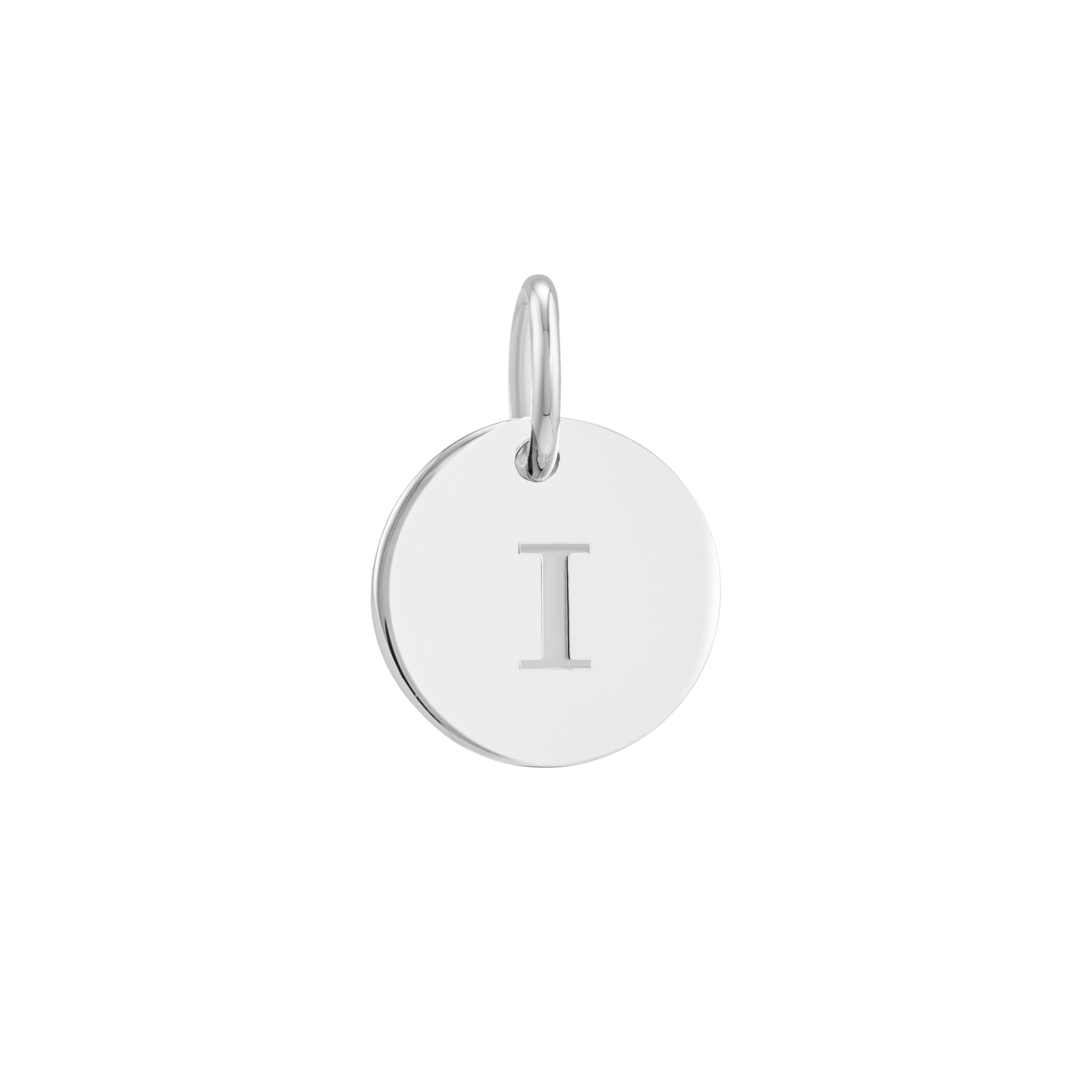 Silver Initial Disc Pendant