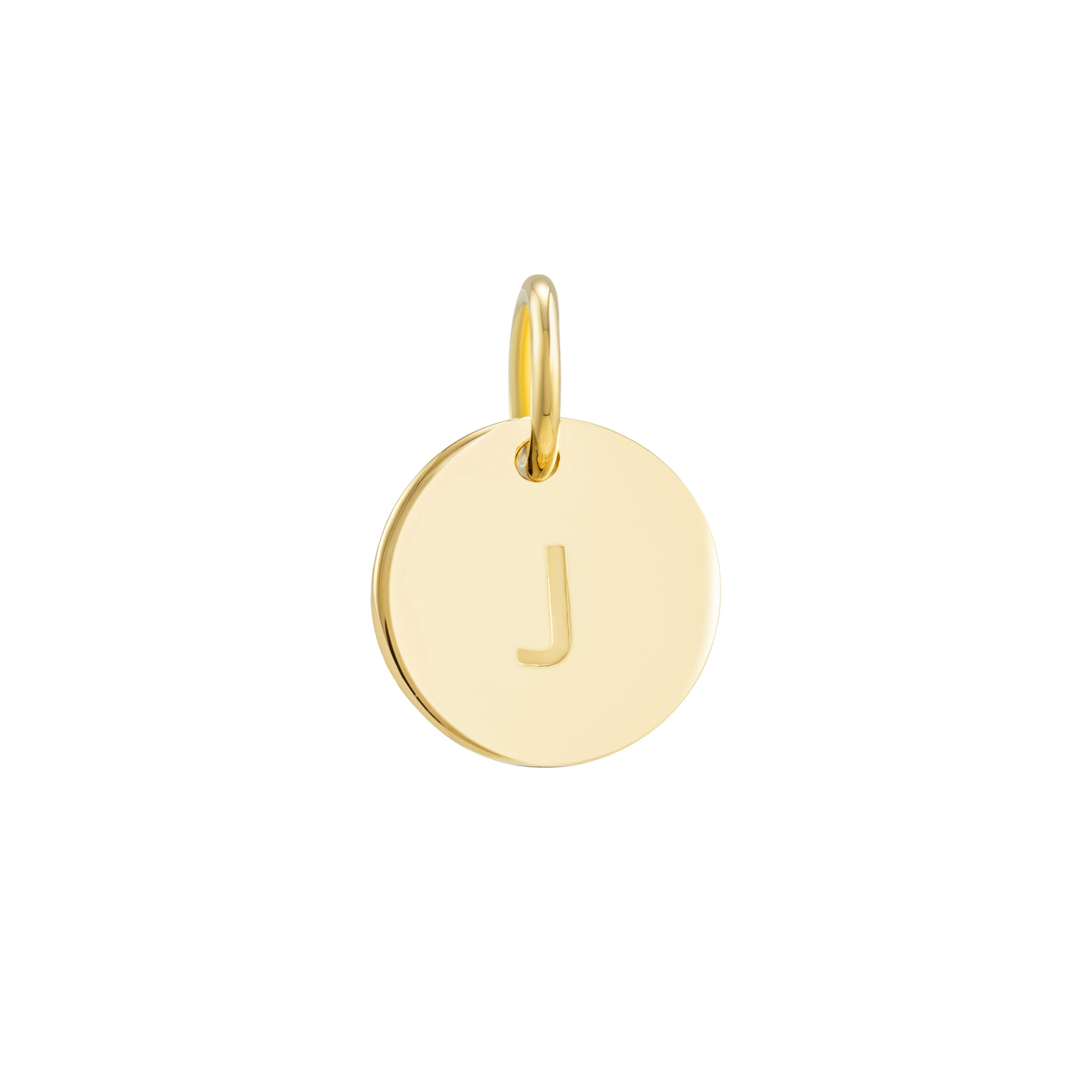 Gold Initial Disc Pendant