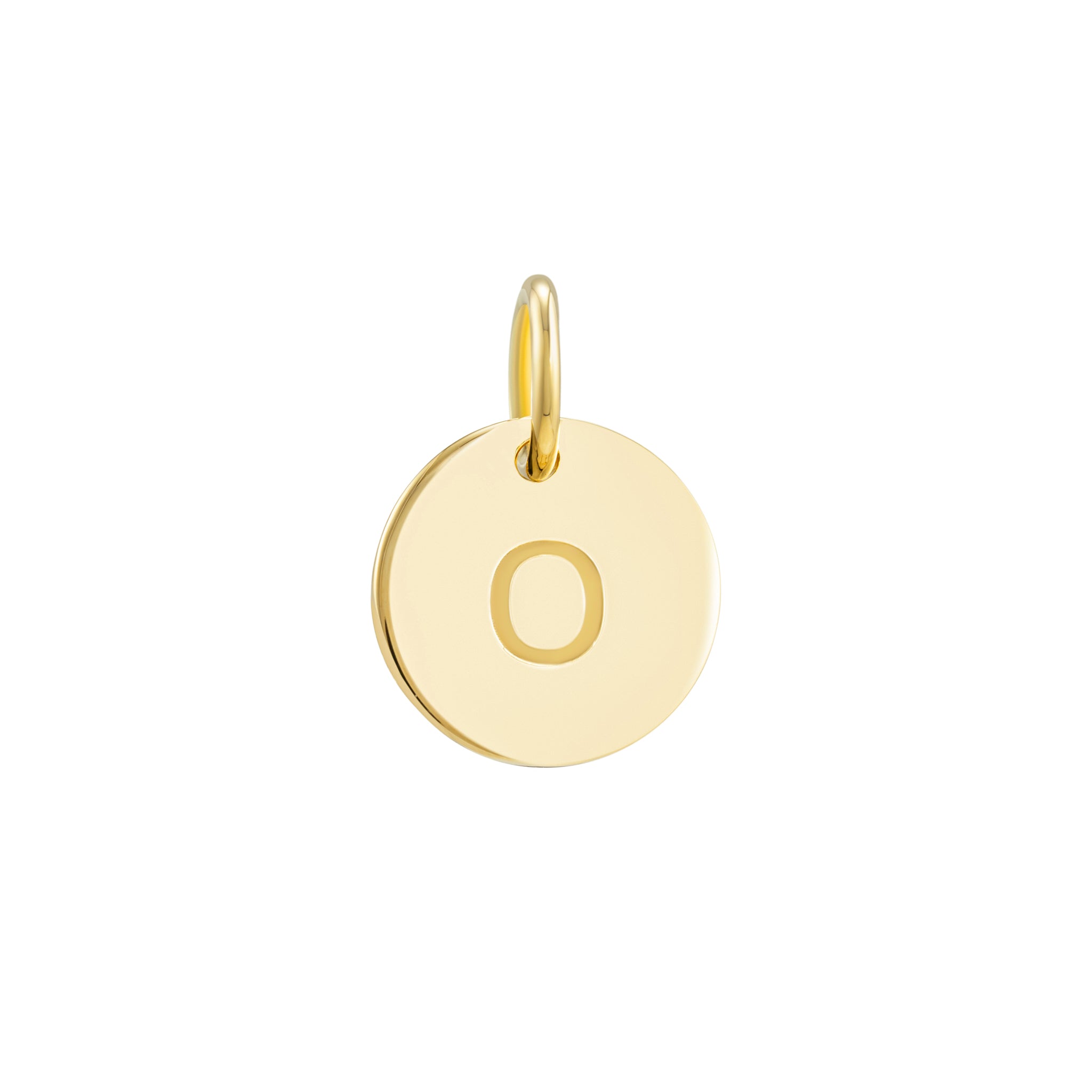 Gold Initial Disc Pendant