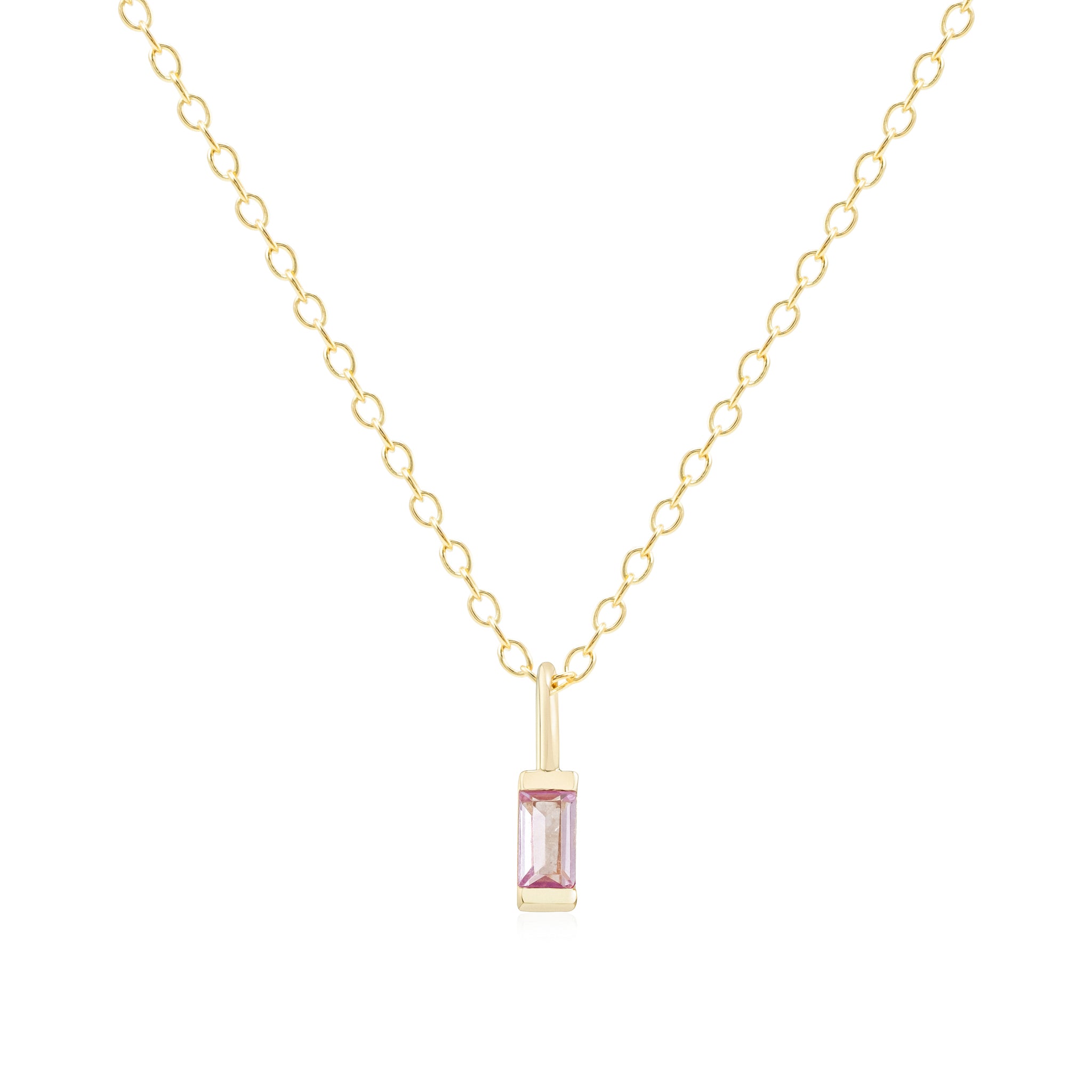 October Birthstone Necklace - gold