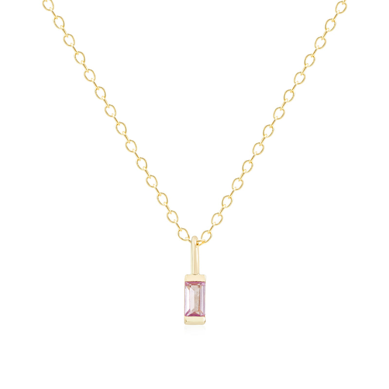 October Birthstone Necklace - gold