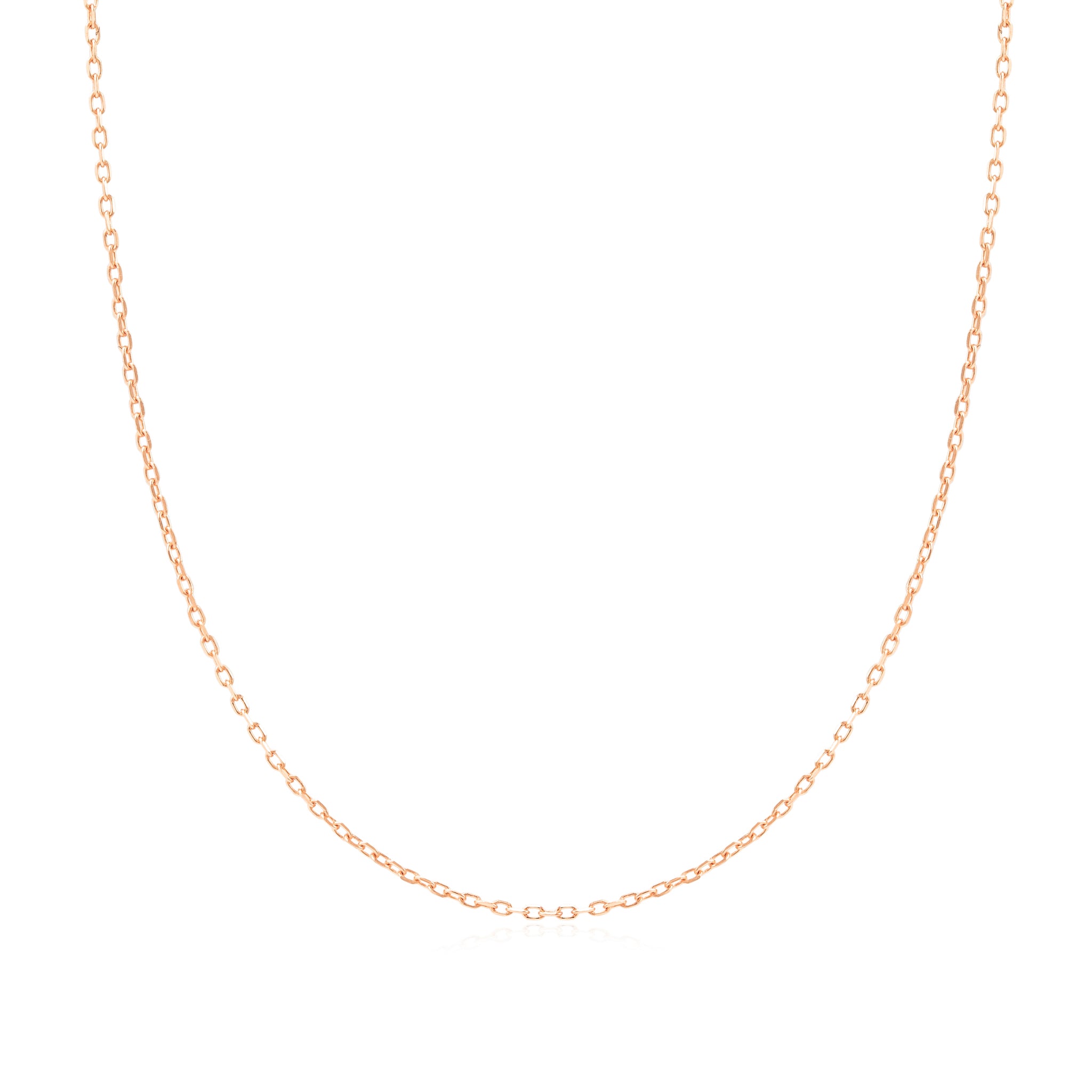 Rose gold cable chain necklace