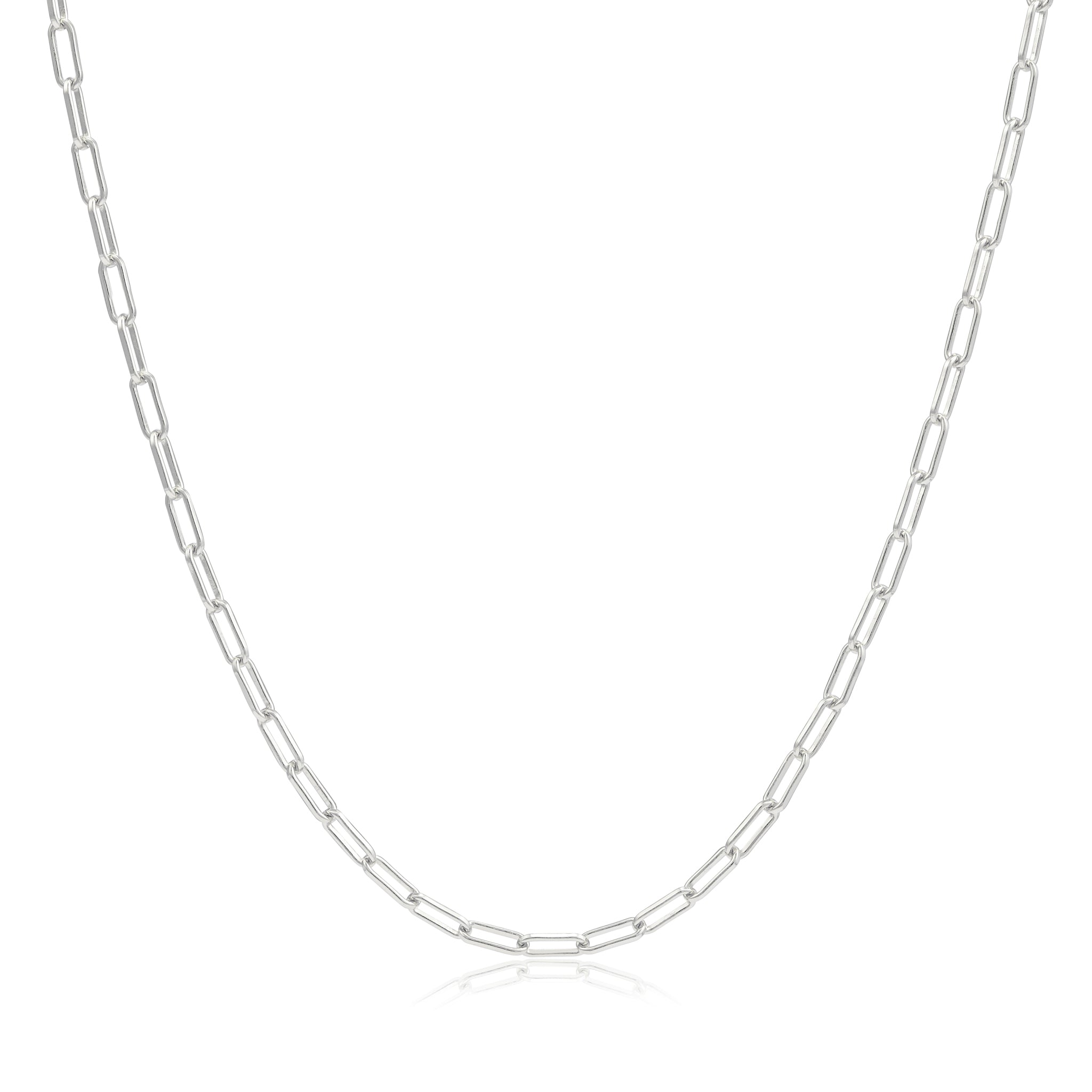 Silver link chain necklace