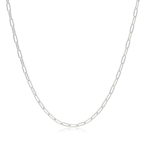 Silver link chain necklace
