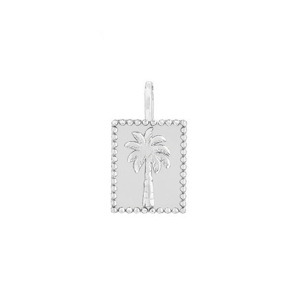 Silver palm tree deals pendant